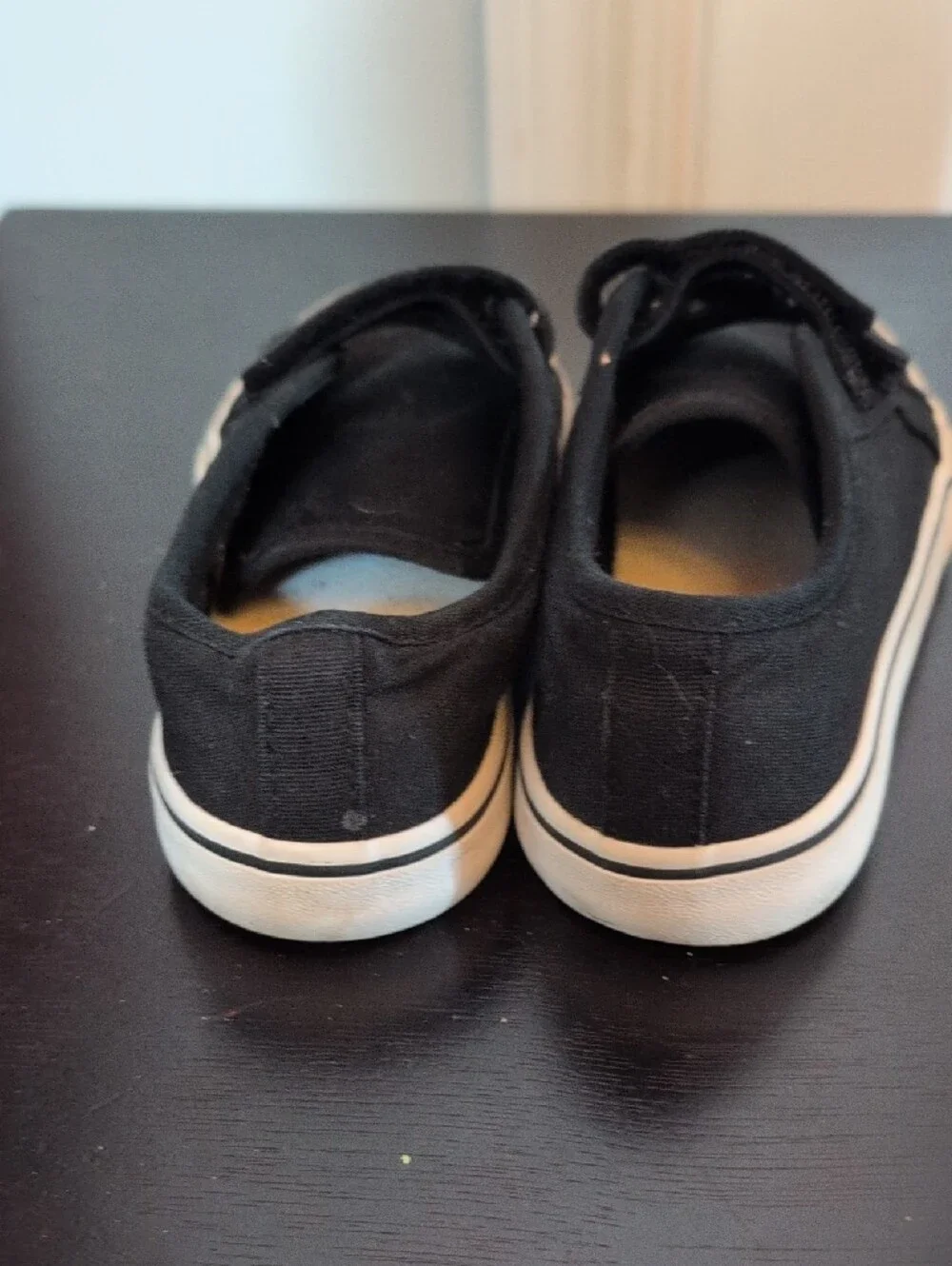 wonder nation Black Kids Canvas Velcro Sneakers